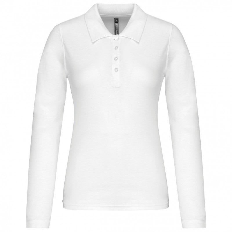 VEPRO - POLO BLANC COUPE FEMME MANCHES LONGUES EMBALLE T XXL