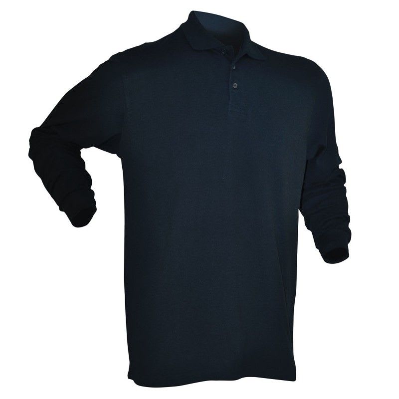 VEPRO - POLO MAILLE PIQUEE NOIR MANCHES LONGUES Taille M