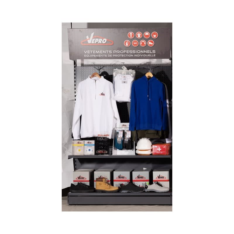 VEPRO - PRESENTOIR FOND PERFORE GRIS SUIVANT