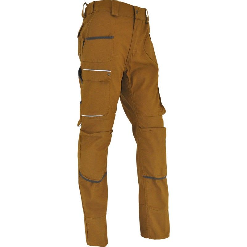 VEPRO - pantalon coton/polyester/élasthanne bronze T. 46
