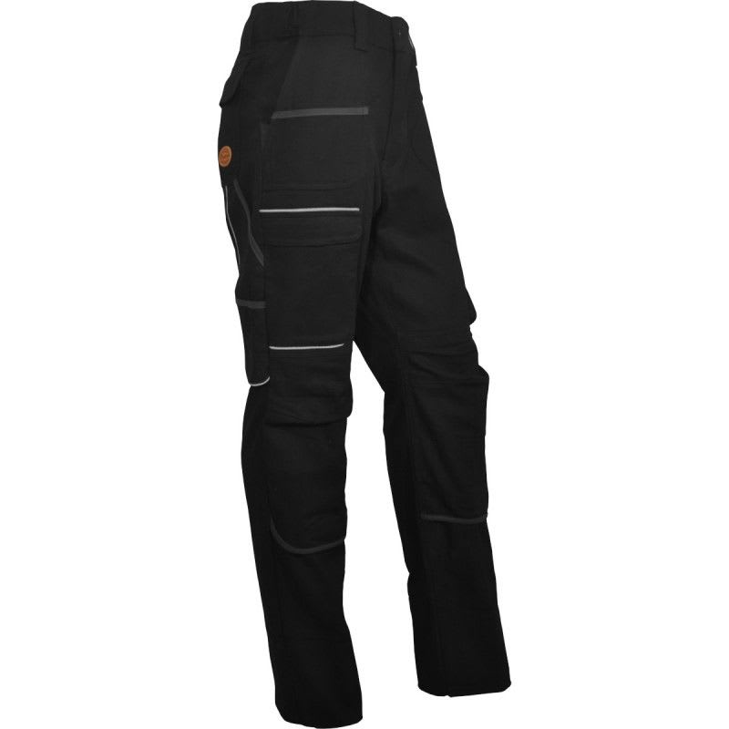 VEPRO - pantalon coton/polyester/élasthanne noir T.36