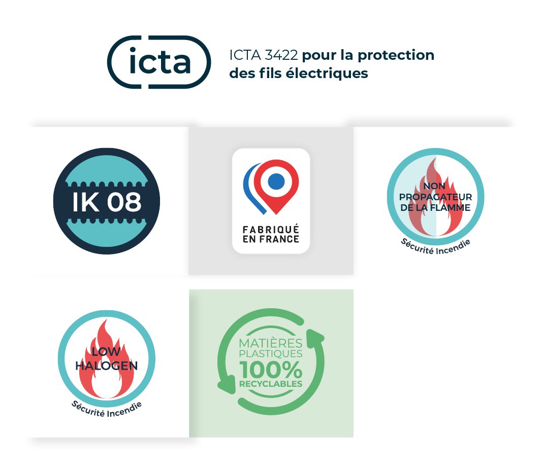Courant - ICTA dp vert sta 20/500 - Gaine pour la protection des installations électriques