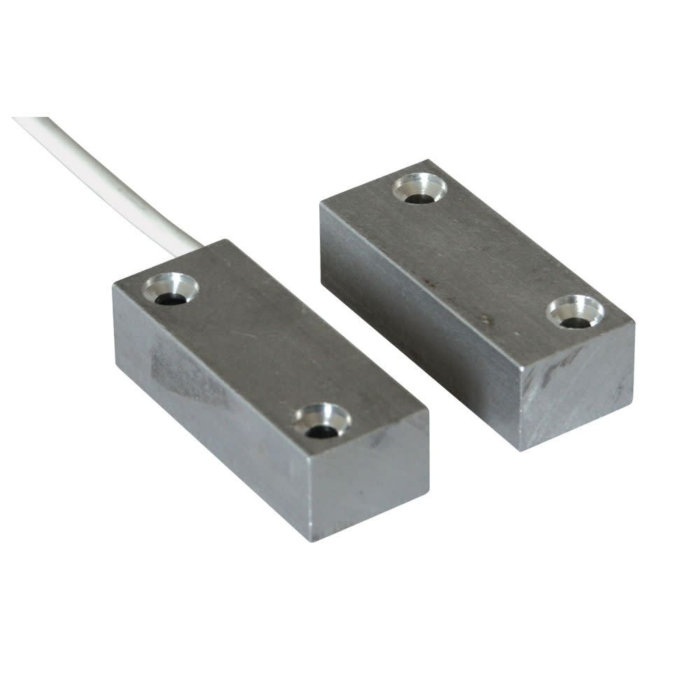 Cooper Securite - 5 Contacts ouverture magnétique aluminium + aimant à encastrer câble 1,2 m
