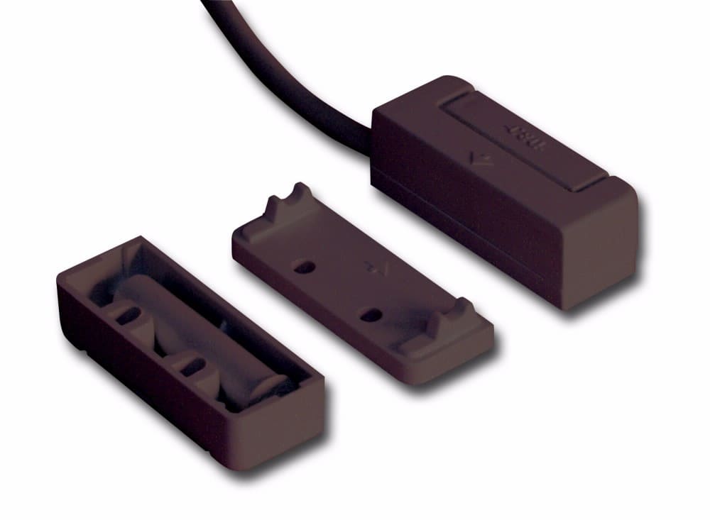Cooper Securite - 10 Contacts magnétiques couleur Marron sailli ou encastré