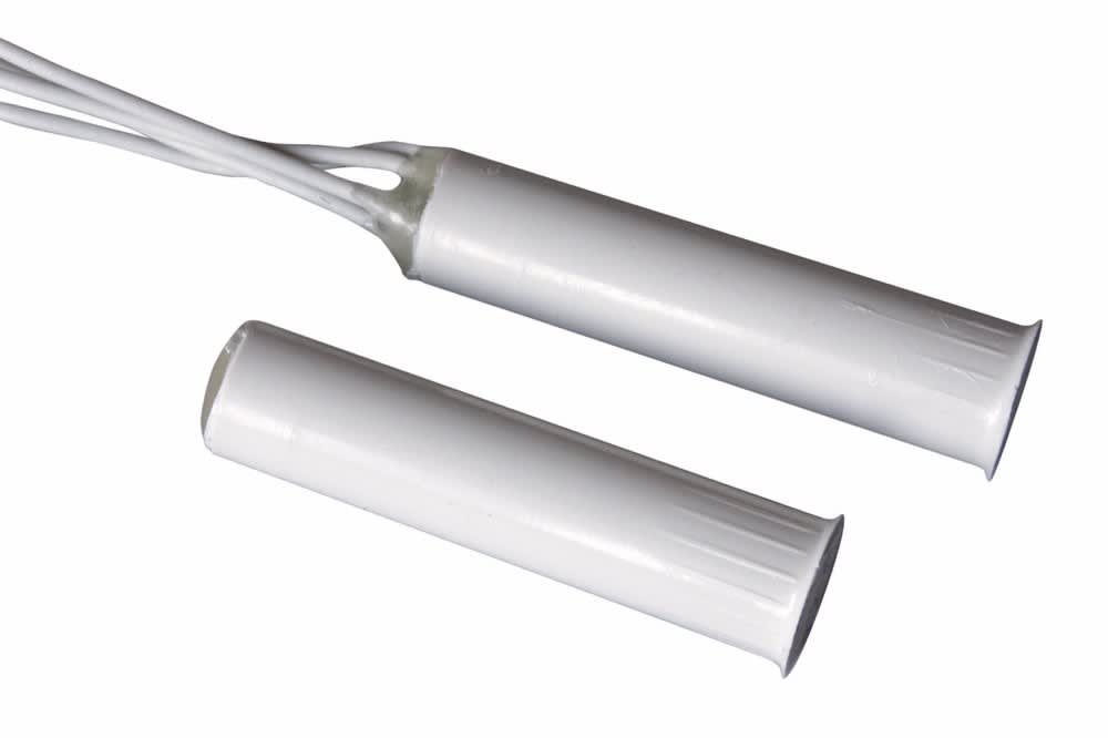 Cooper Securite - 10 Contacts d'ouverture magnétique + aimant cylindrique à encastrer câble 2 m