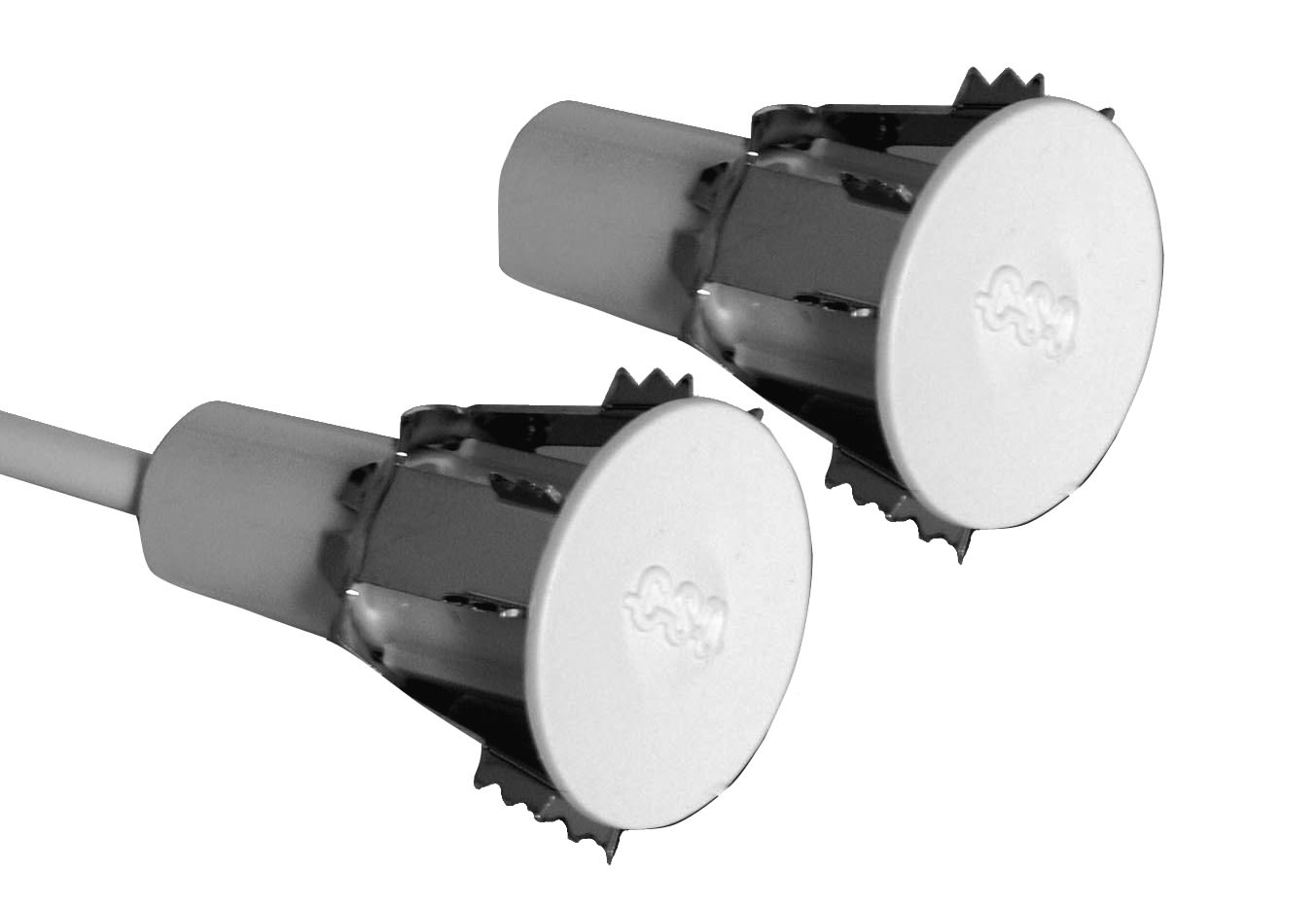Cooper Securite - 2 x Contacts encastrables Diamètre 22 cable 1,2 métres