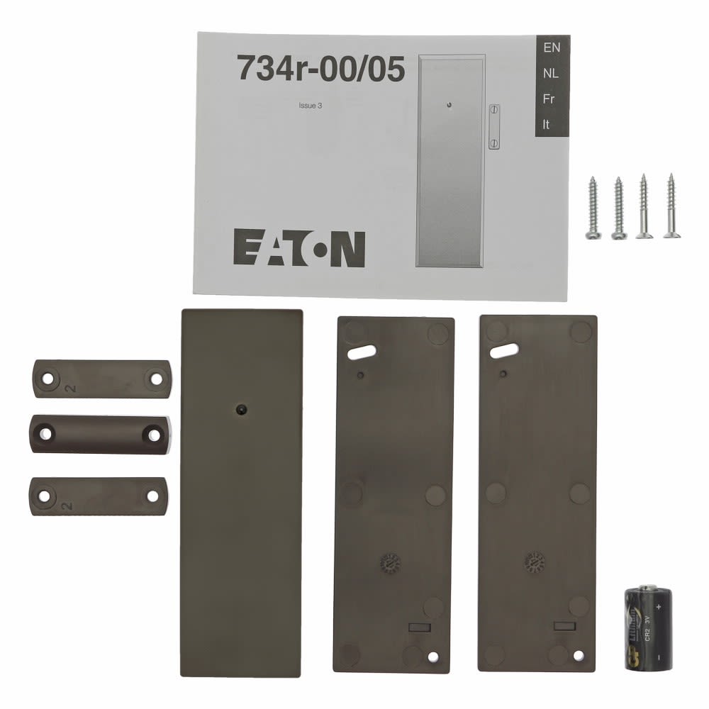 Cooper Securite - Détecteur contact radio marron + entrée contact externe 868 MHz