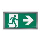 Cooper Securite - Cover métallique de finition ULTRALED/PLANETE 2-45/8 encastré. Coloris gris