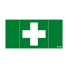 Cooper Securite - Pictogramme ULTRALED2 / PLANETE2 ES avec une croix blanche sur fond vert