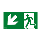 Cooper Securite - Pictogramme ULTRALED2 / PLANETE2 ES avec flèche oblique vers bas et gauche