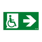 Cooper Securite - Pictogramme PMR pour ULTRALED2 / PLANETE2 ES Flèche Droite