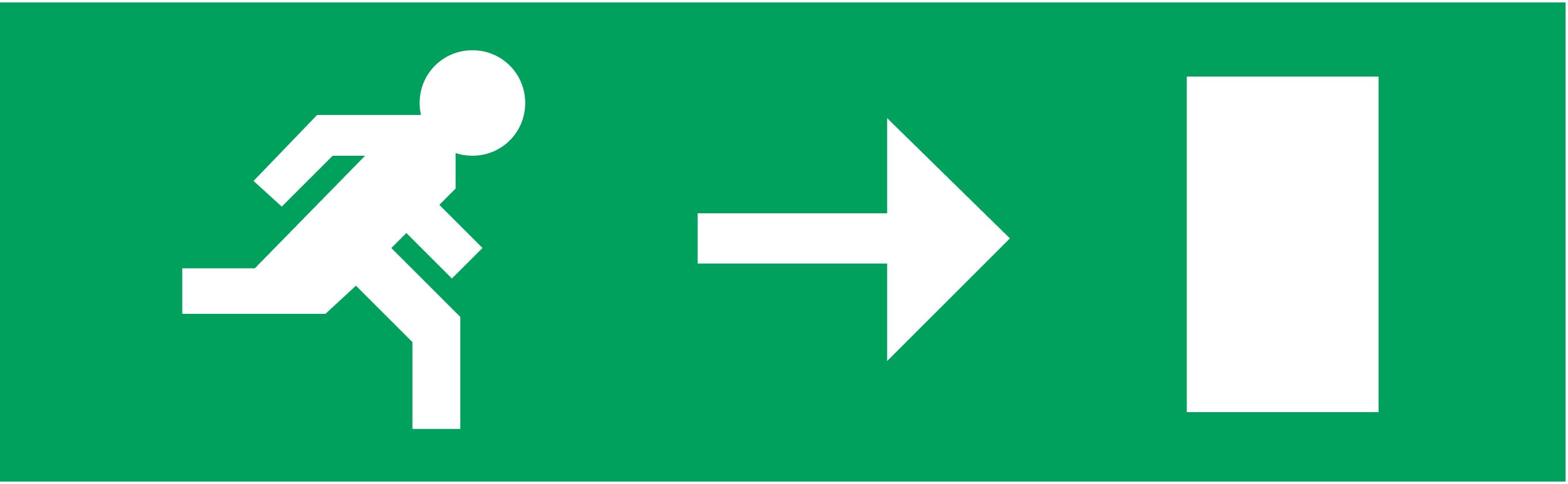 Cooper Securite - Pictogramme - Compatible boitier AA - Flèche vers la droite