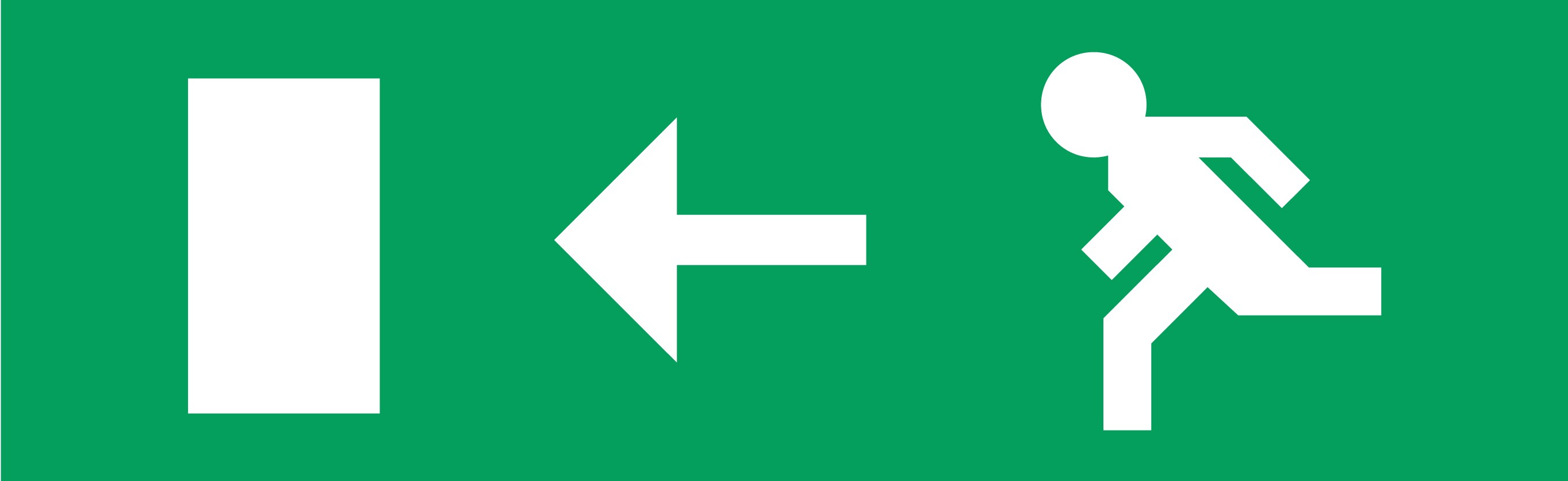 Cooper Securite - Pictogramme - Compatible boitier AA - Flèche vers la gauche