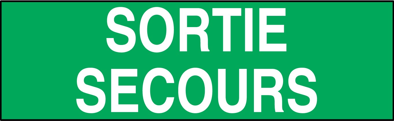 Cooper Securite - Pictogramme - Compatible boitier AA - inscription "SORTIE SECOURS"