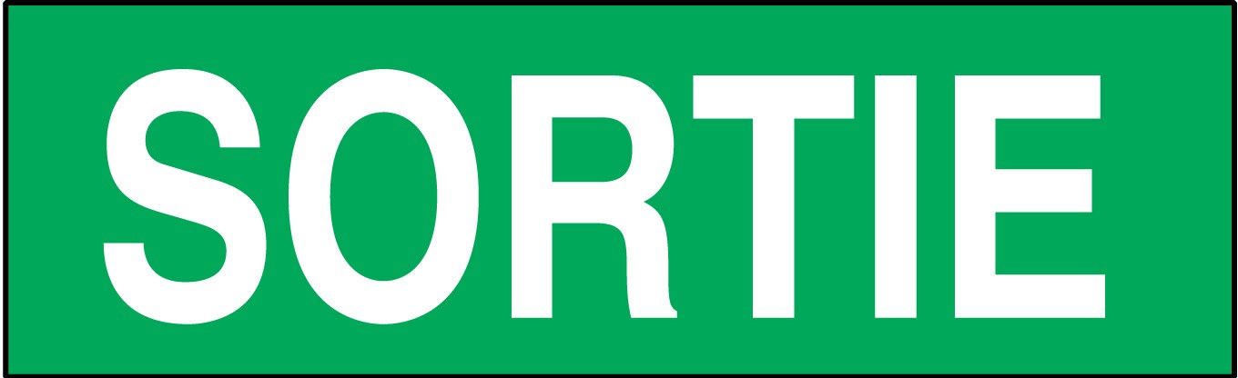 Cooper Securite - Pictogramme pour boitier AA avec inscription "Sortie"