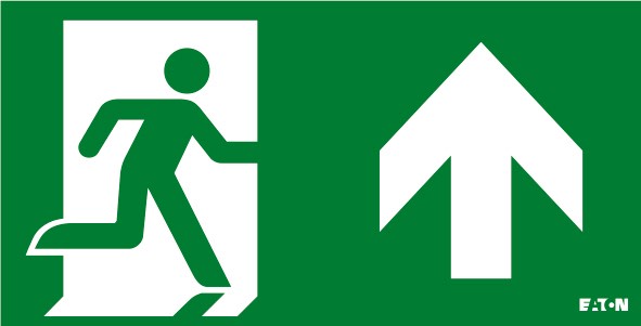 Cooper Securite - Pictogramme Horizontal Flèche vers le haut pour CrystalWay