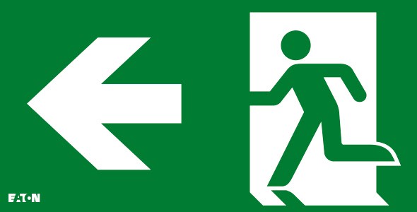 Cooper Securite - Pictogramme Horizontal flèche vers la gauche pour CrystalWay XL