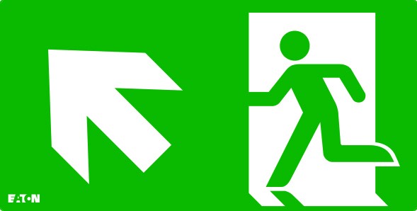 Cooper Securite - Pictogramme pour CrystalWay 20m Oblique flèche vers le Haut et la Gauche