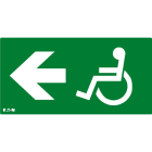 Cooper Securite - Pictogramme pour CrystalWay 20m PMR flèche vers la Gauche DIN4844