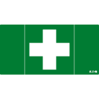 Cooper Securite - Pictogramme CrystalWay 20m Croix blanche urgence sur fond vert