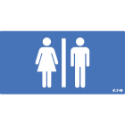 Cooper Securite - Pictogramme CrystalWay 20m Toilettes blanc sur fond bleu