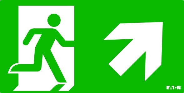 Cooper Securite - Pictogramme pour CrystalWay 30m Oblique flèche vers le Haut et la Droite