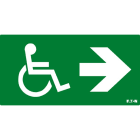 Cooper Securite - Pictogramme pour CrystalWay 30m PMR flèche vers la Droite DIN4844