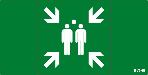 Cooper Securite - Pictogramme Point de rassemblement pour boitier EPSILON