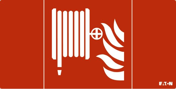 Cooper Securite - Pictogramme RIA blanc sur fond rouge pour boitier EPSILON
