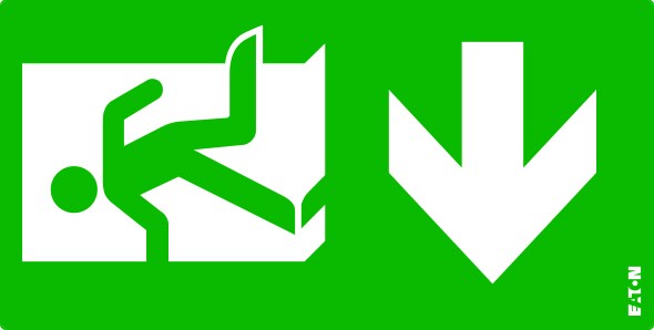 Cooper Securite - Pictogramme 90° ISO7010-E001 VL DS ELK PU pour Ultraled Planète 20M