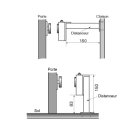 Cooper Securite - Distanceur compatible avec ventouses en boîtier métallique