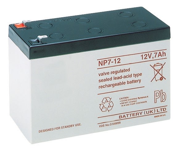 Cooper Securite - Batterie de Maintenance - Batterie Plomb etanche 12 Vcc - 7 Ah - 151 x 65 x 101