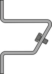 Cooper Capri - Paire d'étriers en inox pour fixation murale à 30°