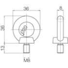 Cooper Capri - Paire d'anneaux de suspension A2 en acier galvanisé pour montage suspendu