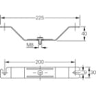Cooper Capri - Paire d'étriers de fixation plafond en inox 304L pour montage sur surface plane