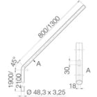 Cooper Capri - Mât d'éclairage diam. 48,3mm, hauteur 2,10m, longueur 80cm, angle 45°