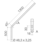 Cooper Capri - Console murale diam. 48,3mm, hauteur 50cm, longueur 1,30m, angle 45°