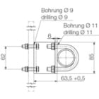 Cooper Capri - LMHW48-FT Paire d'étriers en acier galvanisé pour console murale LMW