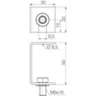 Cooper Capri - LAB-C50-ER Paire d'étriers en inox pour montage mural/plafond