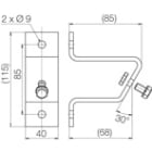 Cooper Capri - LH30-FT Paire d'étriers en acier galvanisé pour fixation murale à 30°