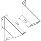 Cooper Capri - LH45-FT Paire de pattes en acier galvanisé pour fixation murale à 45°