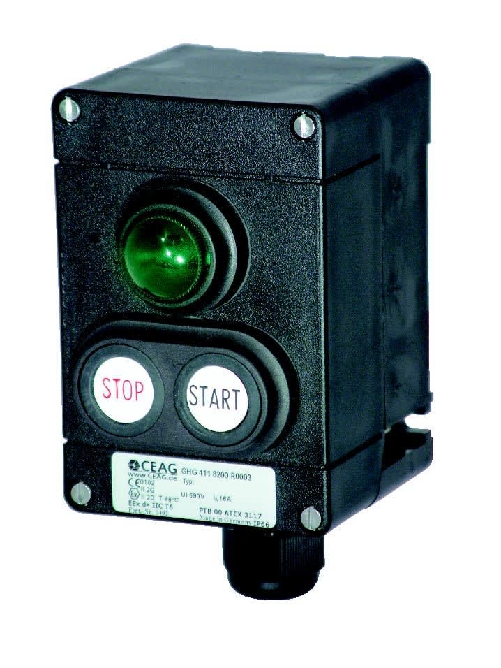 Cooper Capri - GHG411.82 - 1 double BP à impulsion 1NO+1NF + 1 voyant à led 20-250VAC/DC