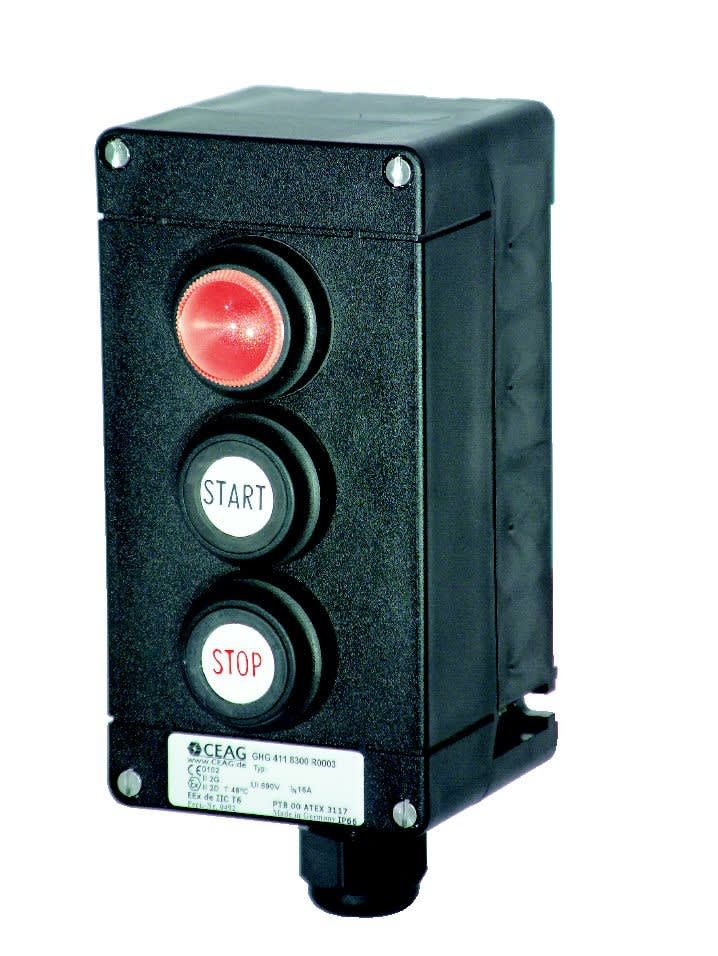 Cooper Capri - GHG411.83 - 2 BP à impulsion 1NO+1NF + 1 voyant à led 20-250VAC/DC