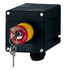 Cooper Capri - GHG411.81 - 1 coup de poing à déverrouillage par clé "ARRET D'URGENCE" 1NO+1NF