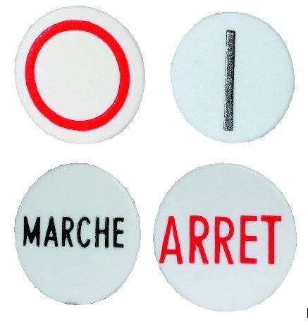 Cooper Capri - Lot de pastilles de repérage pour BP (0/I/MARCHE/ARRET)
