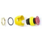 Cooper Capri - Kit collerette métallique jaune avec tête "AU" P-T rouge/jaune "EMERGENCY STOP"