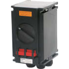 Cooper Capri - Interrupteur de sécurité 6x20A poignée noire, avec PE polyamide 4M32+1M25