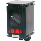 Cooper Capri - Interrupteur de sécurité 3x40A poignée noire, avec PE polyamide 2M40+1M25