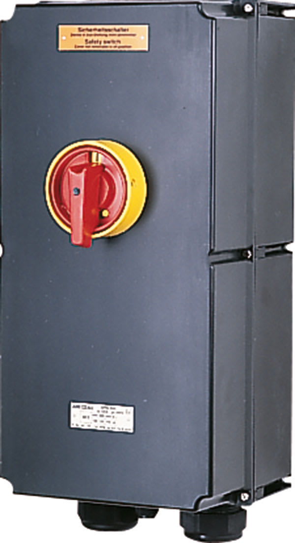 Cooper Capri - Interrupteur de sécurité 3x180A poignée rouge/jaune, avec PE polyamide 2M63+1M25