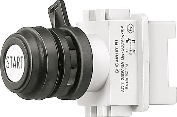 Cooper Capri - Bouton poussoir à impulsion 1NO+1NF (0-I-START-STOP)